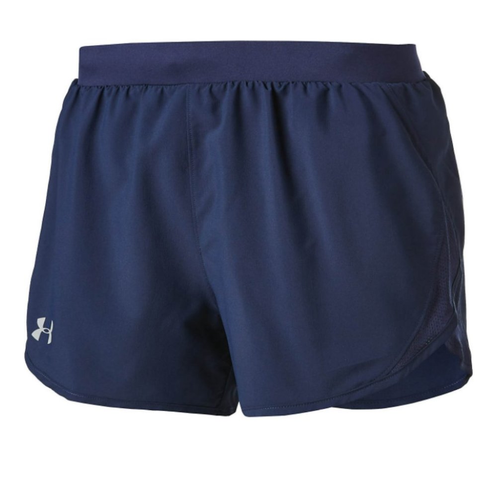 Under Armour Women's Fly By Navy Blue Athletic Running Shorts 1297125